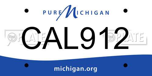 CAL912 Michigan License Plate