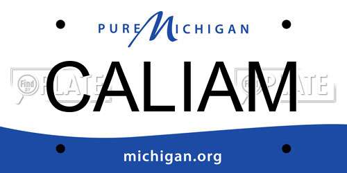 CALIAM Michigan License Plate