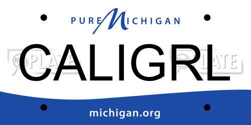 CALIGRL Michigan License Plate