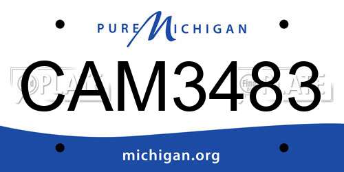 CAM3483 Michigan License Plate