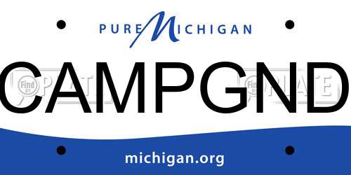 CAMPGND Michigan License Plate