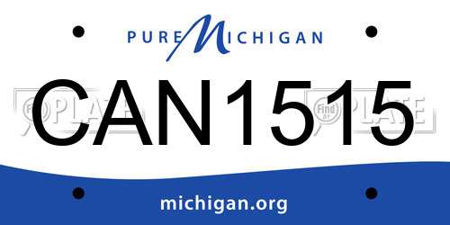 CAN1515 Michigan License Plate