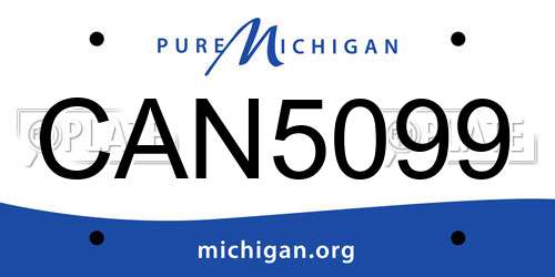 CAN5099 Michigan License Plate