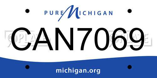 CAN7069 Michigan License Plate
