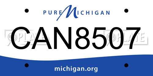 CAN8507 Michigan License Plate