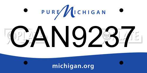 CAN9237 Michigan License Plate