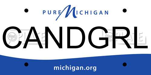 CANDGRL Michigan License Plate
