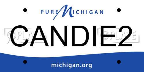 CANDIE2 Michigan License Plate