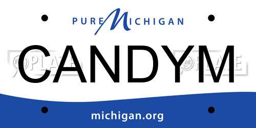 CANDYM Michigan License Plate