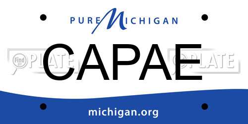 CAPAE Michigan License Plate