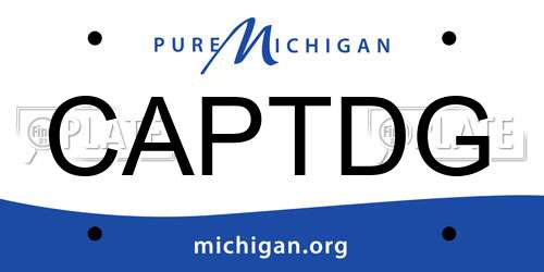 CAPTDG Michigan License Plate
