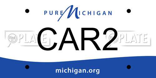 CAR2 Michigan License Plate