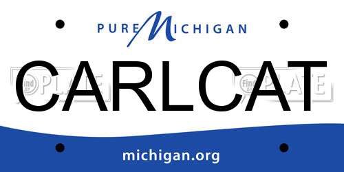 CARLCAT Michigan License Plate