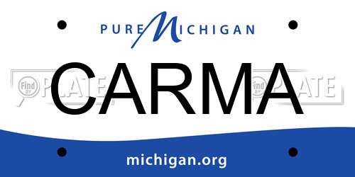 CARMA Michigan License Plate