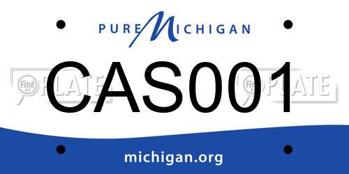 CAS001 Michigan License Plate