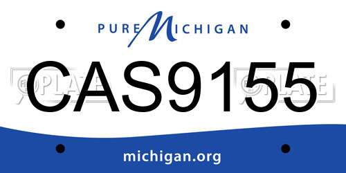 CAS9155 Michigan License Plate