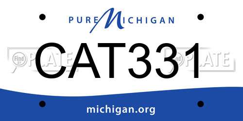 CAT331 Michigan License Plate