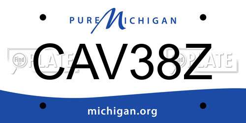 CAV38Z Michigan License Plate