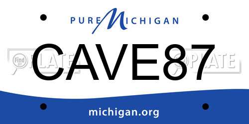 CAVE87 Michigan License Plate