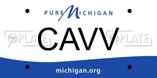 CAVV Michigan License Plate
