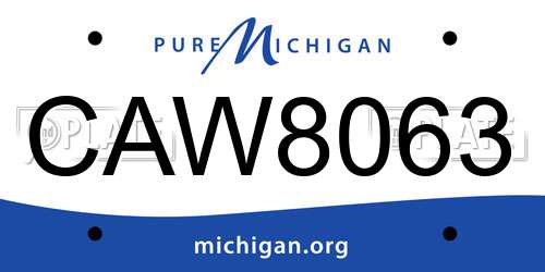 CAW8063 Michigan License Plate