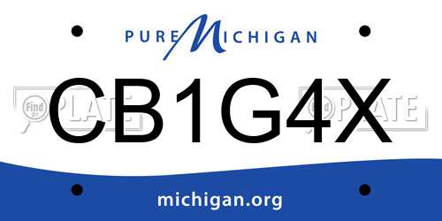 CB1G4X Michigan License Plate