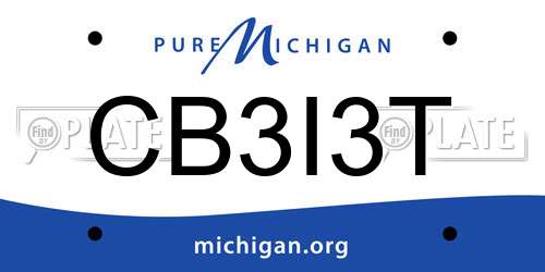 CB3I3T Michigan License Plate