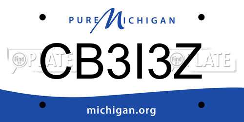 CB3I3Z Michigan License Plate