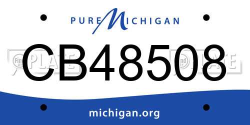 CB48508 Michigan License Plate