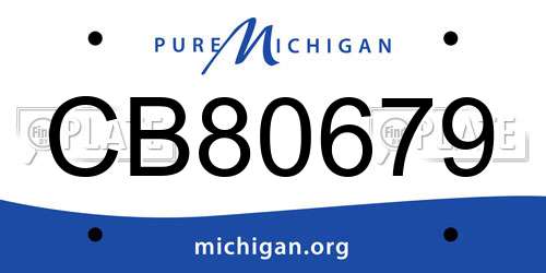 CB80679 Michigan License Plate