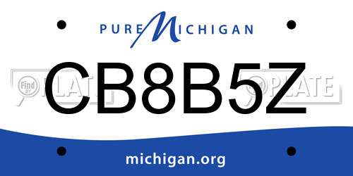 CB8B5Z Michigan License Plate
