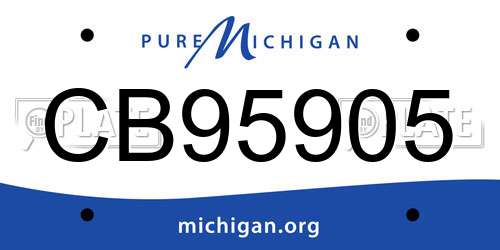 CB95905 Michigan License Plate