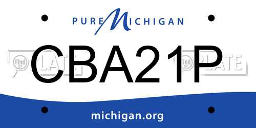CBA21P Michigan License Plate