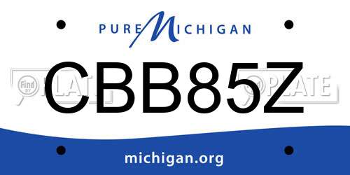 CBB85Z Michigan License Plate