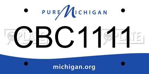 CBC1111 Michigan License Plate