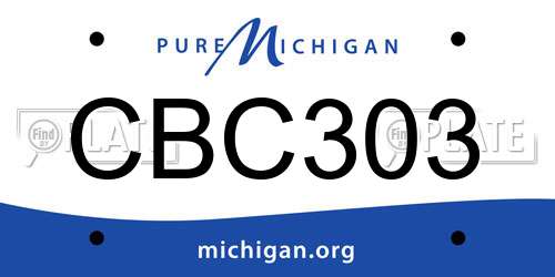 CBC303 Michigan License Plate