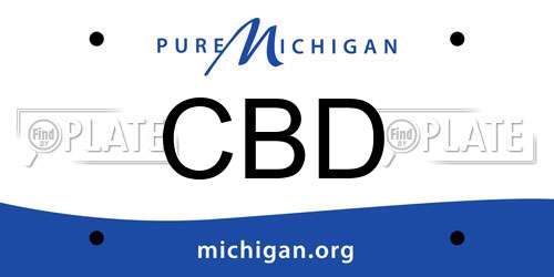 CBD Michigan License Plate