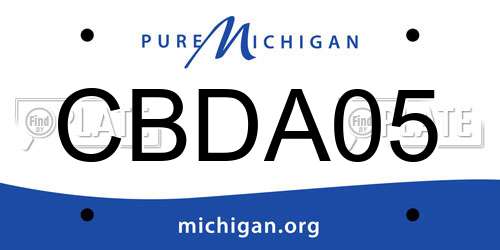 CBDA05 Michigan License Plate