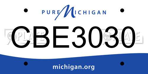 CBE3030 Michigan License Plate