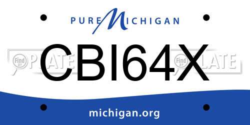 CBI64X Michigan License Plate
