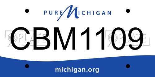 CBM1109 Michigan License Plate