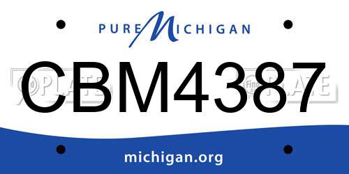 CBM4387 Michigan License Plate