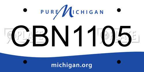 CBN1105 Michigan License Plate