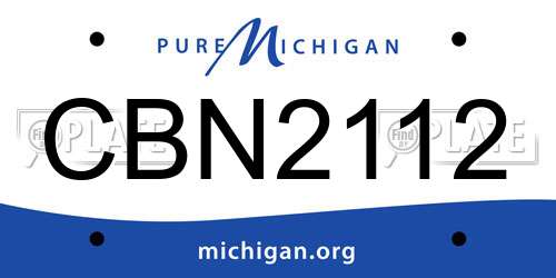 CBN2112 Michigan License Plate