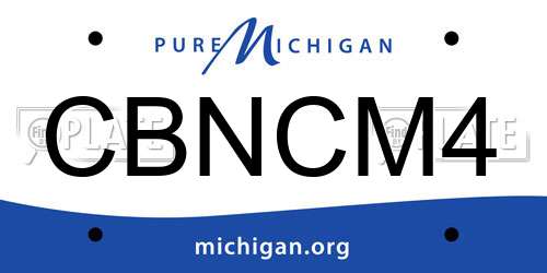 CBNCM4 Michigan License Plate