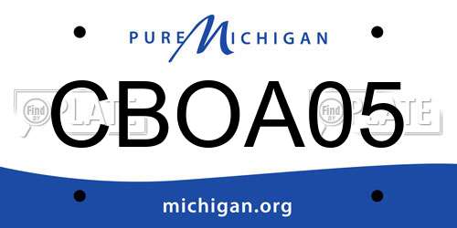 CBOA05 Michigan License Plate