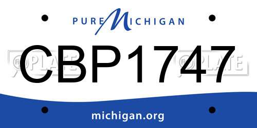 CBP1747 Michigan License Plate