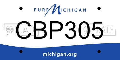 CBP305 Michigan License Plate