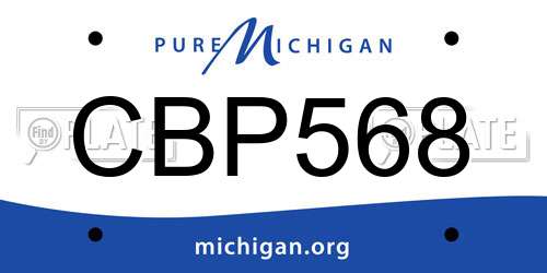 CBP568 Michigan License Plate