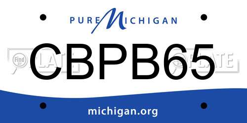CBPB65 Michigan License Plate